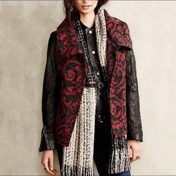 Anthropologie Dolan Lightcatcher Red Black Vest S - Picture 1 of 4